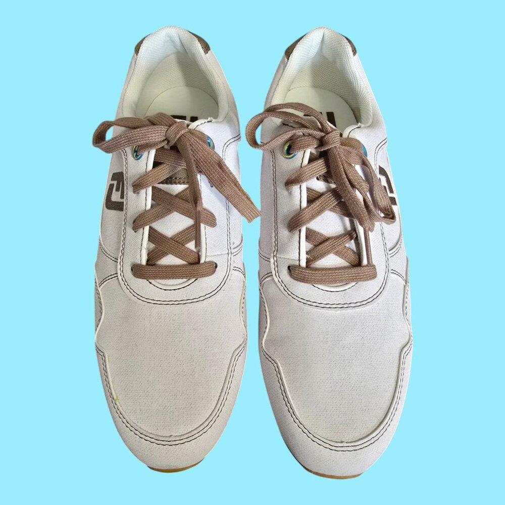 NEW! FootJoy FJ Sport Retro Spikeless Golf Shoes 92388 White Women's Size 9.5M - Picture 8 of 14